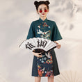 Load image into Gallery viewer, [YUEQIAO Series]★China Dress★ 4color Short Length Chinese Style Dress Crane Chinese Clothes Switching Cute
