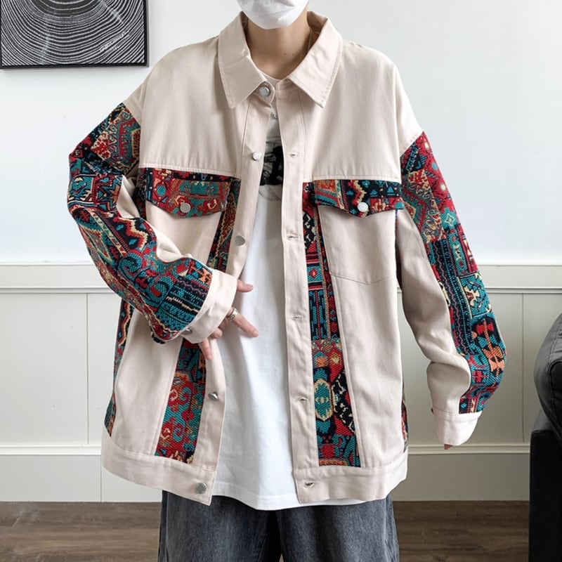 [Satoru Series]★Jacket★ 3color Tops Ethnic Unisex Men's Large Size Spring/Autumn Clothes Switchable