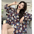 Load image into Gallery viewer, [YOUZI Series] ★Floral Pattern Shirt★ Tops Oil Painting Style Long Sleeve Shirt Loose Retro Commuting Date Cute Blue Blue
