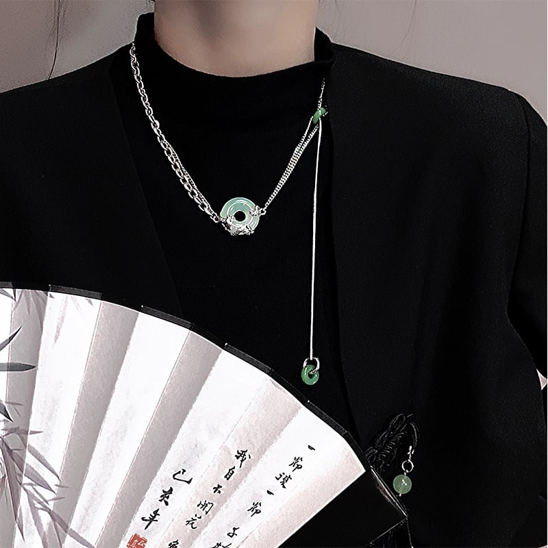 [yyds genderless series] ★China style necklace★ Accessory, unisex, switching, unique, easy to match