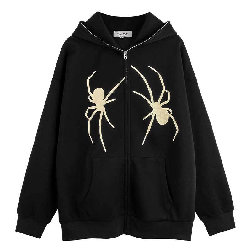 [MOISHE TIDE Series]★Outerwear★ 2color Parka Spider Spider Pattern Unisex Men's Fashion Cool