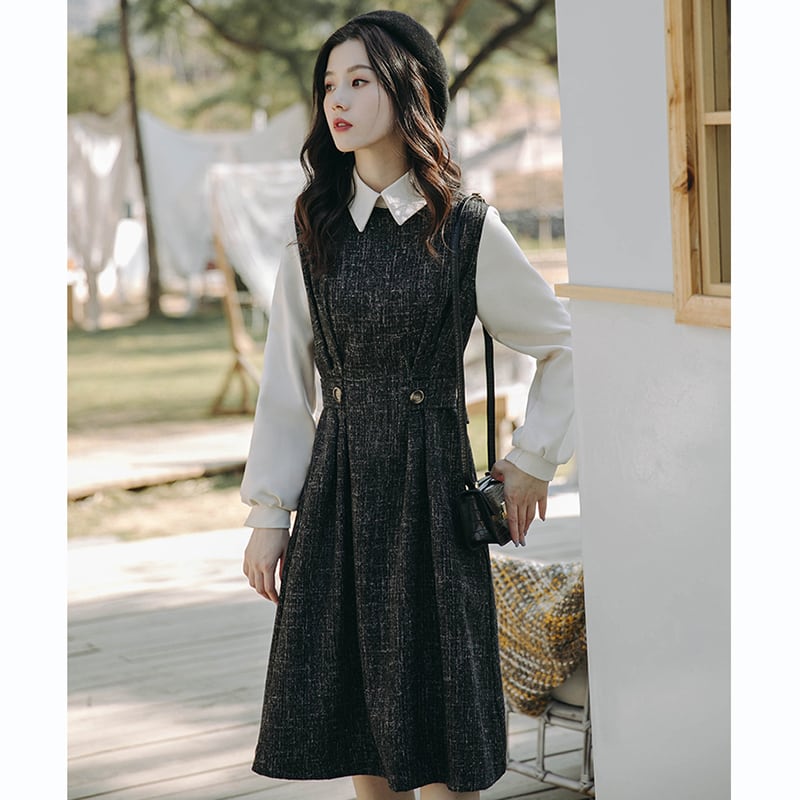 [Kiyi Series] ★One Piece★ Switching Fake Layered Temperament Enhancement Women's Stylish