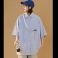 Load image into Gallery viewer, [Fujiiman Series]★Shirt★ 3color Tops Vertical stripes Summer Unisex Loose Cute Yellow Blue Black
