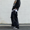 Load image into Gallery viewer, [MGJM Series]★Denim Pants★ Pants Bottoms Slimming Unisex Men's Fashion Black Black
