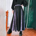 Load image into Gallery viewer, [Kokaisha --- Bamboo Series] ★China style skirt★ Switchable bottoms, bamboo pattern, slimming, easy to match, black, purple
