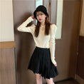 Load image into Gallery viewer, [Koshinke Series]★China style tops★Sexy knit tops 3color slimming bubble sleeve plain color easy to match
