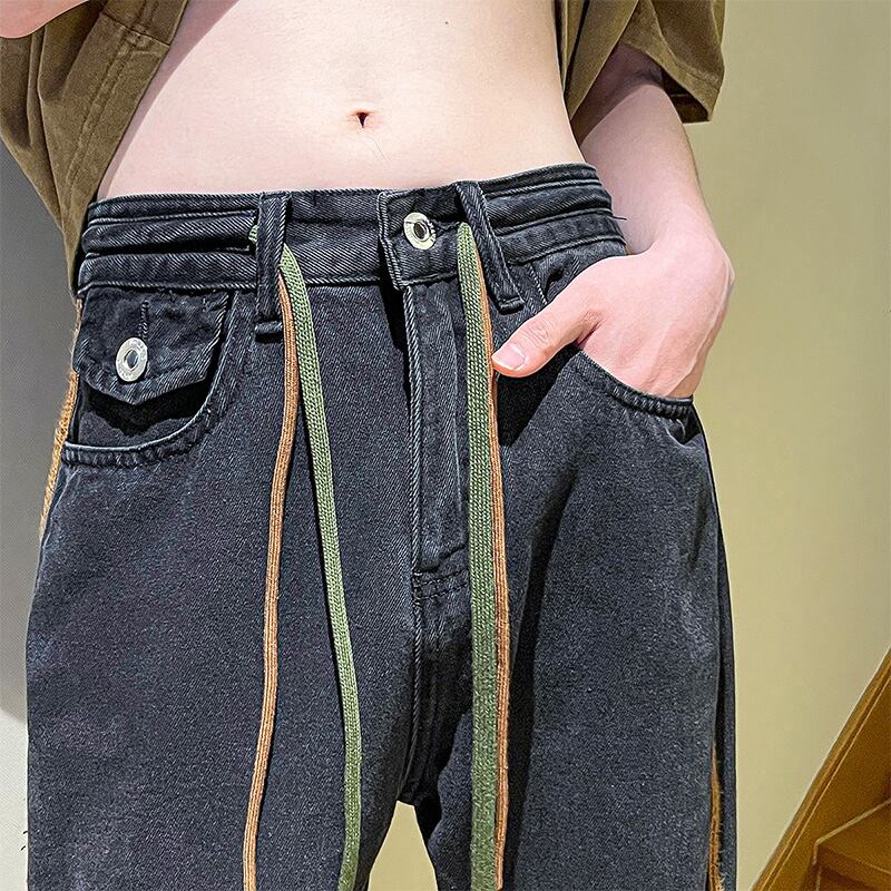 [NANSHI Series]★Denim pants★ 2color bottoms Unisex men's pants Easy to match ML XL 2XL