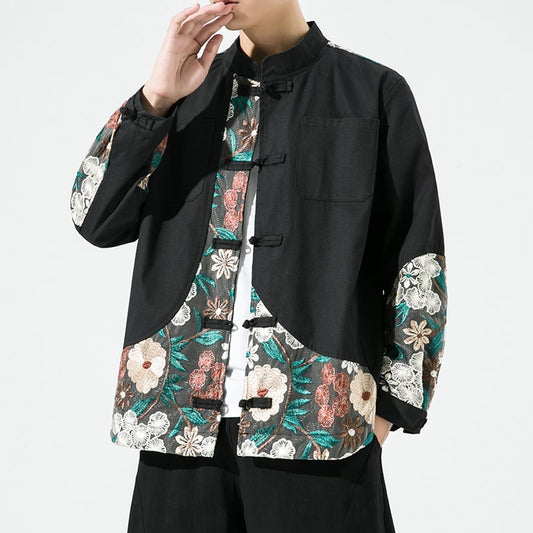 [Kimitsu Series] ★China style jacket★ Quilted Warm 2color Unisex Men's Embroidery China button