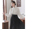 Load image into Gallery viewer, [Az Suna Series] ★Chinese style skirt★ Bottoms Window skirt Chinese elements Chinese clothes Black Black Easy to match
