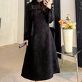 Load image into Gallery viewer, [Dong Xiaojie Series] ★Chinese style dress★ Large size Chinese clothing Black Black Cute Improved cheongsam dress
