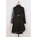 Load image into Gallery viewer, Manager recommended! [Dust Smoke Cloud Dream---Fightless City Series] ★China style dress★ With belt, long sleeves, switching, floral pattern, black, black, irregular, SML
