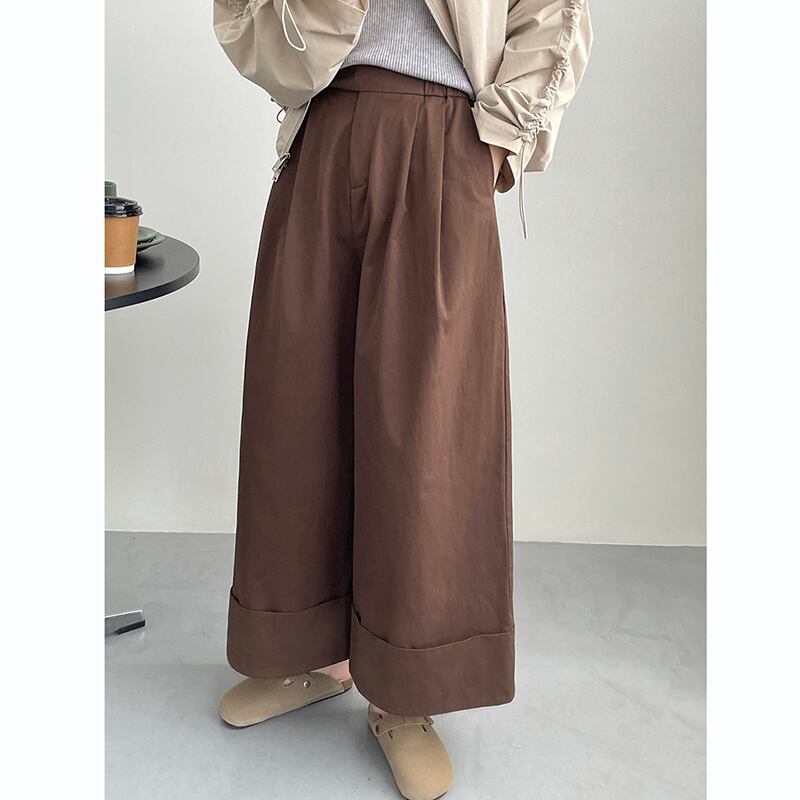 [Tenkawa Series] ★Casual Pants★ 3color Pants Bottoms Plain Simple Easy to Match Coffee Color Khaki Brown Navy