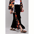 Load image into Gallery viewer, [Mumuki Series] ★Chinese-style pants★ 2 colors, black or white, fan pattern, stylish, gaucho pants, gaucho, casual
