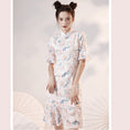 Load image into Gallery viewer, [YUEQIAO Series]★Cheongsam dress★Short length mermaid line Chinese style dress Chiffon Light pink
