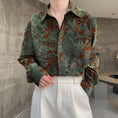 Load image into Gallery viewer, [Illustrated series]★China style shirt★ Tops Unisex Men's ML XL Green Green ML XL Retro
