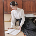 Load image into Gallery viewer, [Az Suna Series] ★Chinese style skirt★ Bottoms Window skirt Chinese elements Chinese clothes Black Black Easy to match
