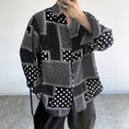 Load image into Gallery viewer, [ZHUIYI Series]★Shirt★ Tops, long sleeve shirt, plaid pattern, dot pattern, unisex, men's, thin, cool, black, black
