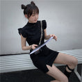 Load image into Gallery viewer, [Miyakoya Series] ★China-style dress★ Improved cheongsam dress, short length, sexy, slimming, black, black
