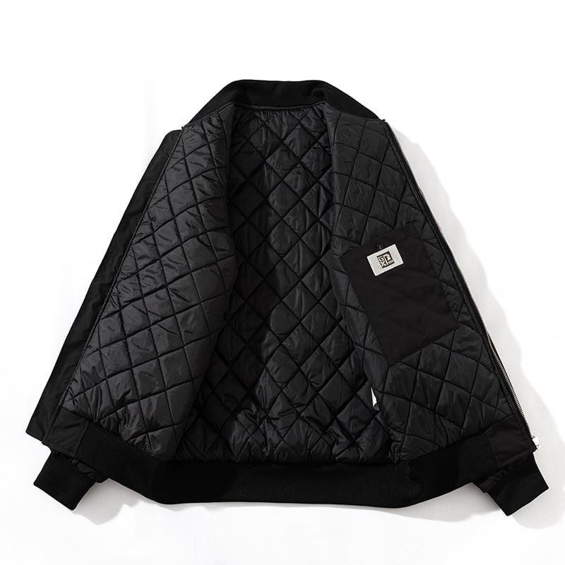 [Koroten Hiroto Series] ★China style coat★ For winter, thick, warm, quilted, unisex, men's, panda embroidery, black, black