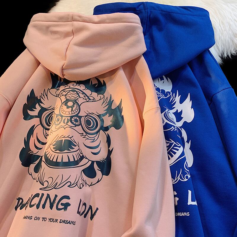 [XINGSHI Series]★China style hoodie★ 5color tops unisex men's cute white gray black blue pink