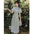 Load image into Gallery viewer, [DAXIAOJIE series]★China style dress★ Embroidery long length green green SML date cute sleeves
