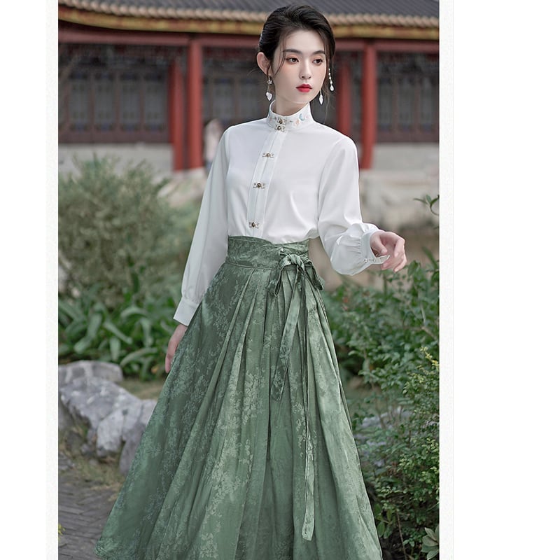 [Az Suna series] ★Chinese style skirt★ Bottoms Window skirt Chinese elements Chinese clothing Green Green SML Chinese clothing