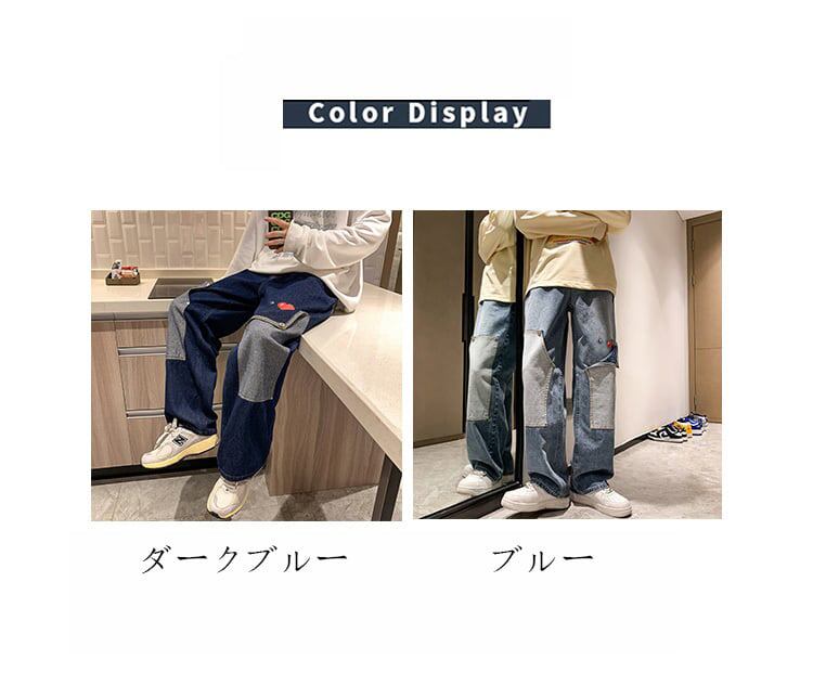 [ZHEYUAN Series]★Denim Pants★ 2color Casual Pants Trousers Bottoms Large Size Unisex Men's Fashion