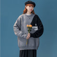 Load image into Gallery viewer, [Fujiiman Series] ★Sweater★ 2color Knit Tops Shark Unisex Men's Large Size Black Blue
