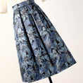 Load image into Gallery viewer, [MOERBEN Series]★Skirt★ Bottoms Floral pattern skirt Oil painting style Blue Blue High waist Cute
