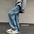 Load image into Gallery viewer, [QISHE Series]★Denim Pants★ 2color Bottoms Pants Unisex Men's Large Size Blue Black
