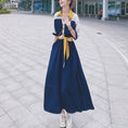 Load image into Gallery viewer, [PANGSAO series] ★Shirt dress★ Long length, improves temperament, color scheme, commuting, dating, office lady, large size
