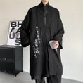 Load image into Gallery viewer, [Illustrated series] ★China style coat★ Long coat, unisex, kanji pattern, men's, large size, black, black
