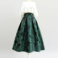 Load image into Gallery viewer, [Komii Series]★Skirt★ 2color Green Rose Bottoms Floral Skirt Circular Skirt Green Ladies
