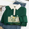 Load image into Gallery viewer, [CHUYI series]★POLO shirt★ 3color tops floral pattern casual green beige
