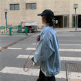 Load image into Gallery viewer, [Mikiko Series]★Denim Outer★ Jacket Coat Fashion Loose Easy to Match SML XL Blue Blue
