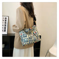 Load image into Gallery viewer, [Mokujin series] ★Shoulder bag★ Shoulder bag, handheld, large capacity, retro, cute, date, improves temperament, print
