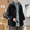 Load image into Gallery viewer, [98 NEUTRAL Series] ★Jacket★ 2 Color Faux Layered Casual Hooded Unisex Men's Black White
