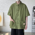 Load image into Gallery viewer, [MOWENZHAI series]★China style shirt★ Tops 3color Unisex Men's Large size Green Black
