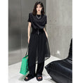 Load image into Gallery viewer, [YIDAO Series] ★Casual Pants★ Switching Chinese Clothes Black Black Skirt + Trousers Integrated Slimming Wear
