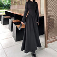 Load image into Gallery viewer, [Dong Xiaojie Series] ★China style dress★ Long length, large size, slimming, black, black
