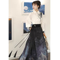 Load image into Gallery viewer, [Dust Smoke Cloud Dream---Picture Series]★China style skirt★Maki skirt, Chinese clothing, ink pattern, long length, original, cute, Hanfu skirt
