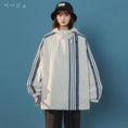 Load image into Gallery viewer, [Fujiman Series] ★Jacket★ Outerwear 3color Beige or Blue or Black Vertical Pattern Fashion Large Size
