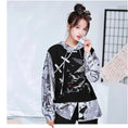 Load image into Gallery viewer, [Kyodo Series]★China style hoodie★ Faux layered unisex print color scheme switching S M L XL
