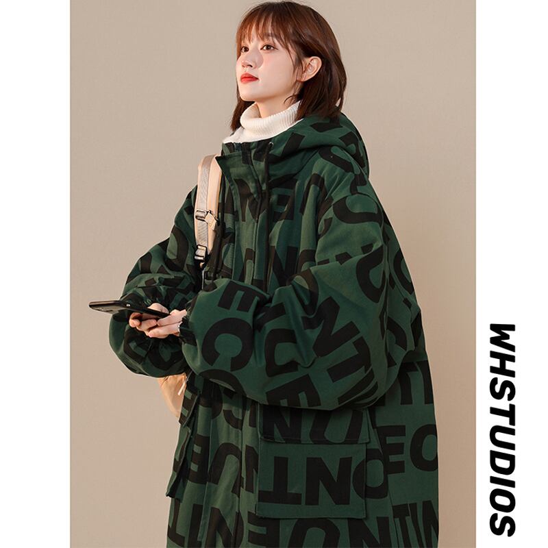 [Morimoto Series] ★Winter Coat★ 2color Thick Warm Unisex Men's Alphabet Black Green