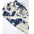 Load image into Gallery viewer, [TRAVEL ISSUANCE Series] ★Retro Shirt★ Unisex Men's Short Sleeve Tops Chiffon Text Pattern
