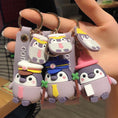 Load image into Gallery viewer, [MEIMEI Series]★Keychain★ 6 Types Penguin Decorations Accessories Couple Pink Ears Police Blue Hat Yellow Hat
