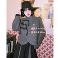 Load image into Gallery viewer, [Kokaisha---Ochienura Series] ★China style coat★ Lasha Quilted Winter Coat Short Length Gray
