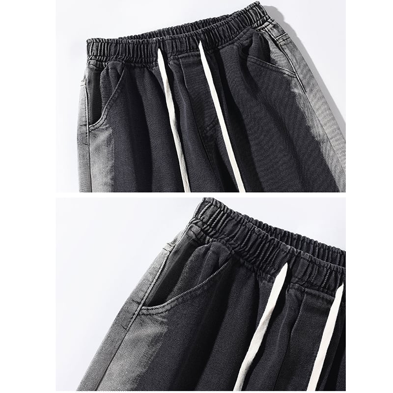 [BIGEMAN Series]★Denim pants★ 2color bottoms pants men's large size switching blue black