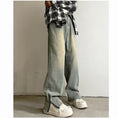 Load image into Gallery viewer, [QISHE Series] ★Denim Pants★ Bottoms Pants Unisex Men's Alphabet Slimming Fashion
