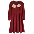 Load image into Gallery viewer, [Shoujo Series] ★One Piece★ 2color Literary Style Easy to Match Ribbon Red Black V-Neck
